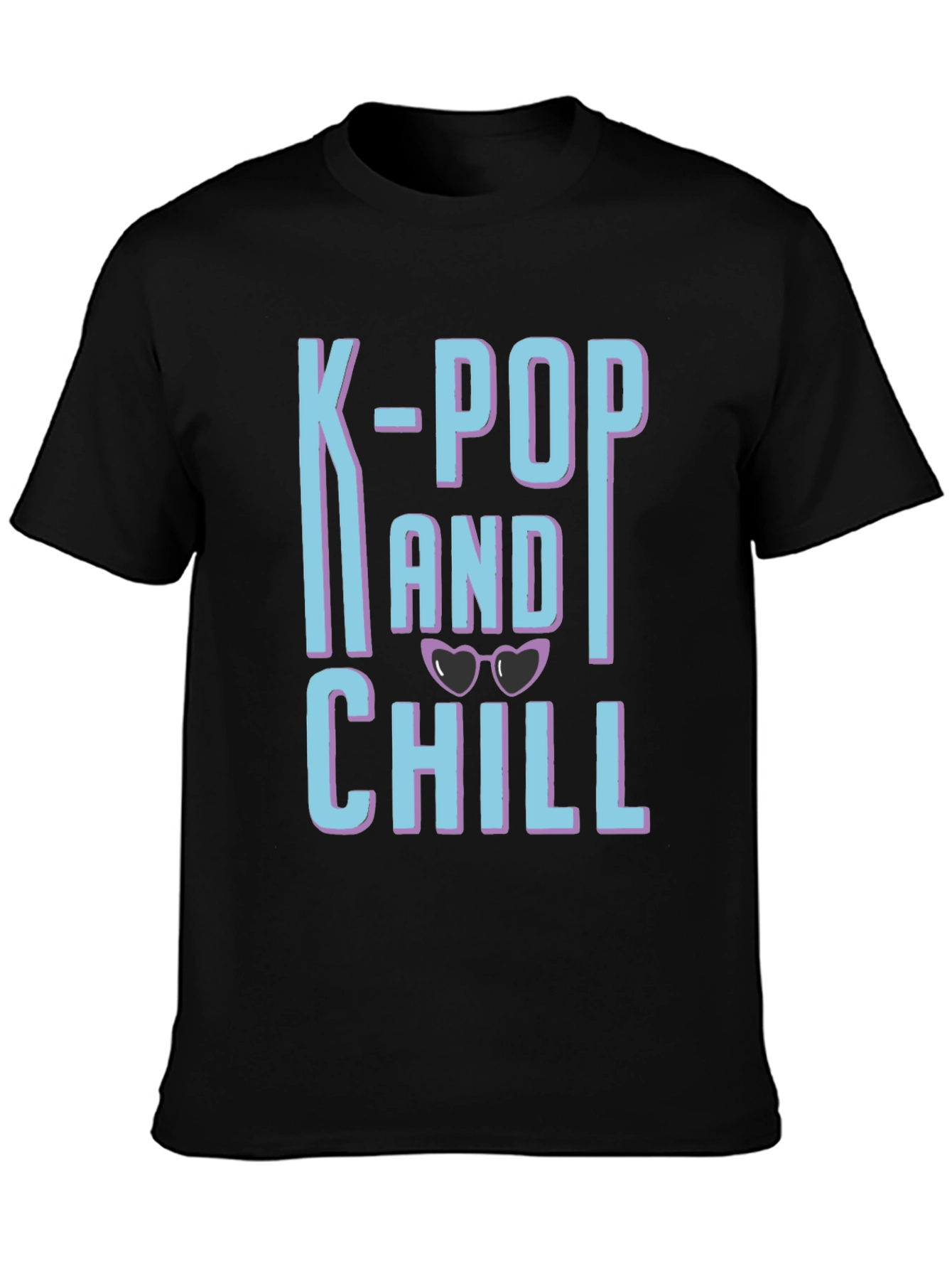 K-Pop and Chill Graphic Tee - Black