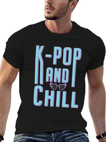 K-Pop and Chill Graphic Tee - Black