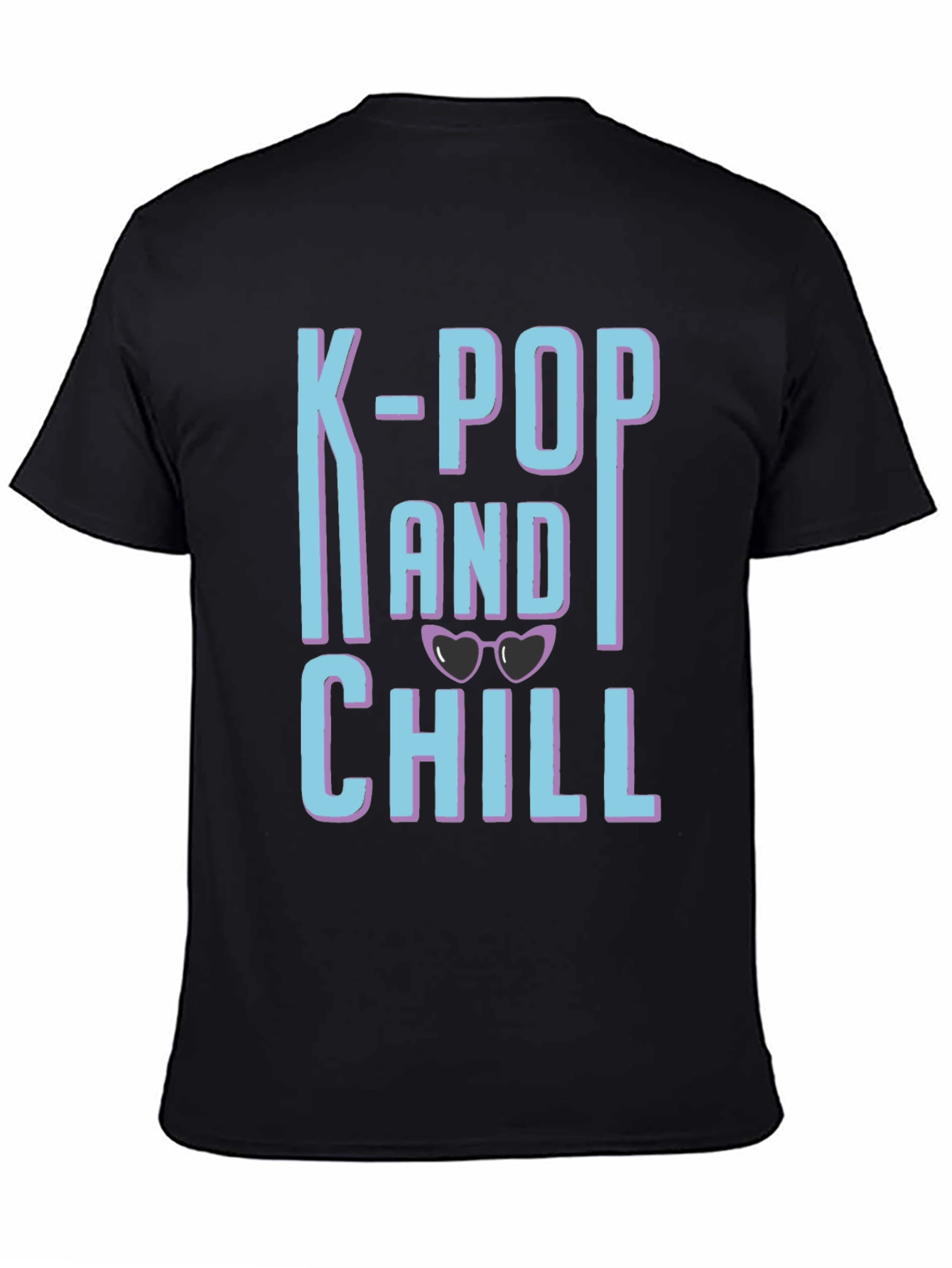 K-Pop and Chill Graphic Tee - Black