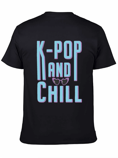 K-Pop and Chill Graphic Tee - Black