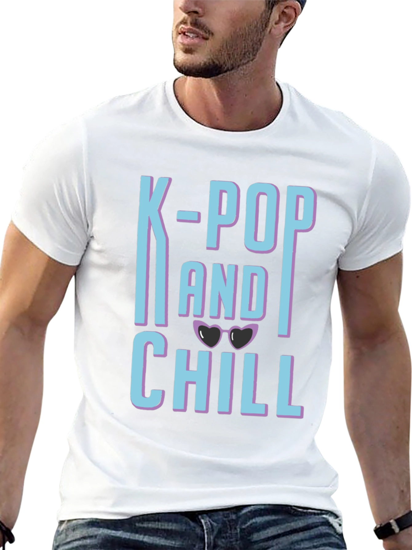 K-Pop and Chill Graphic Tee - Black