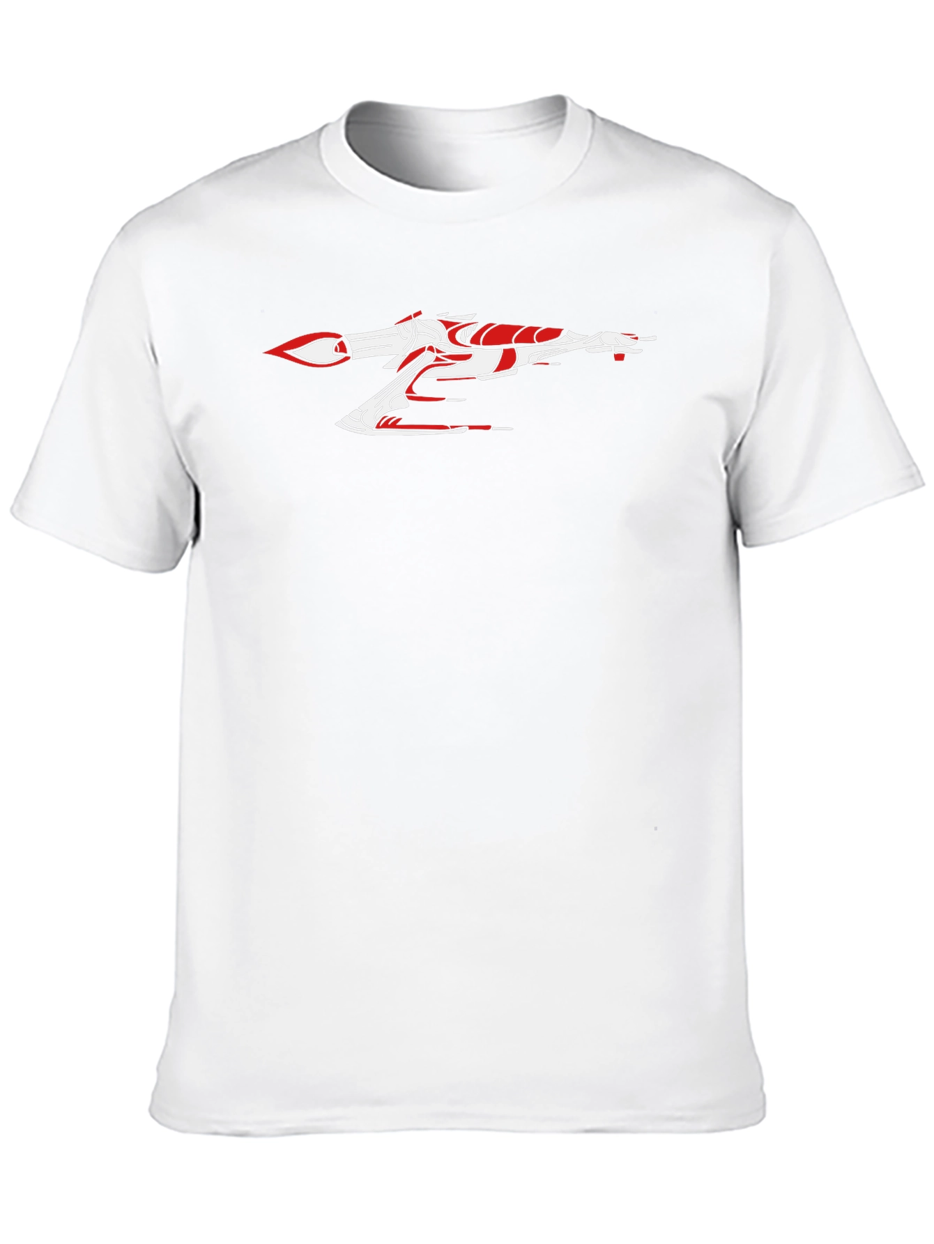Sci-Fi Spaceship Graphic Tee - Sleek Black Cotton Shirt