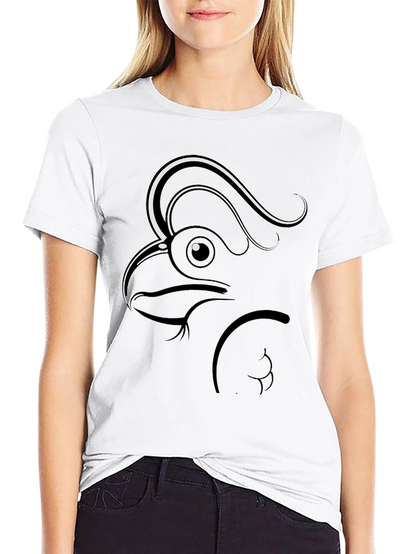 Stylized Rooster Graphic Tee - Mens Black T-Shirt