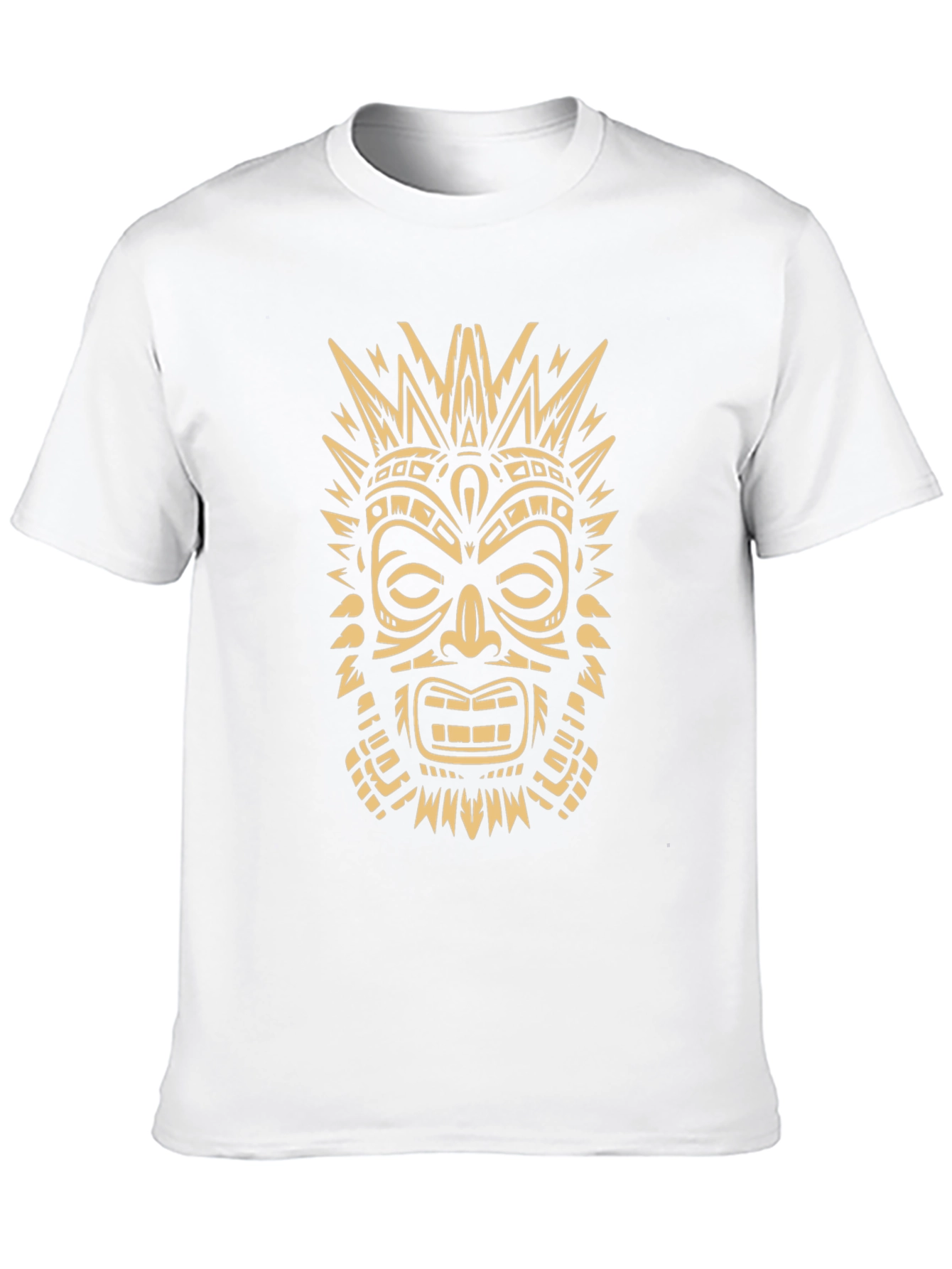 Tribal Mask Graphic Tee - Mens Black T-Shirt