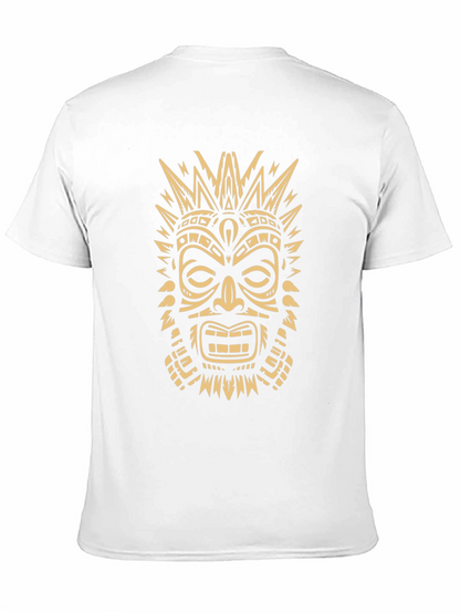 Tribal Mask Graphic Tee - Mens Black T-Shirt