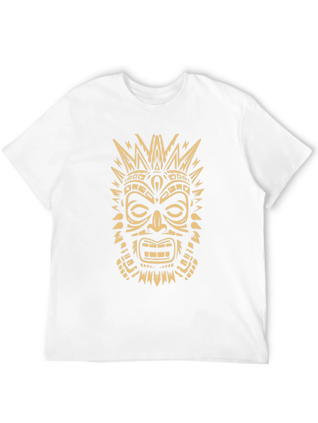 Tribal Mask Graphic Tee - Mens Black T-Shirt