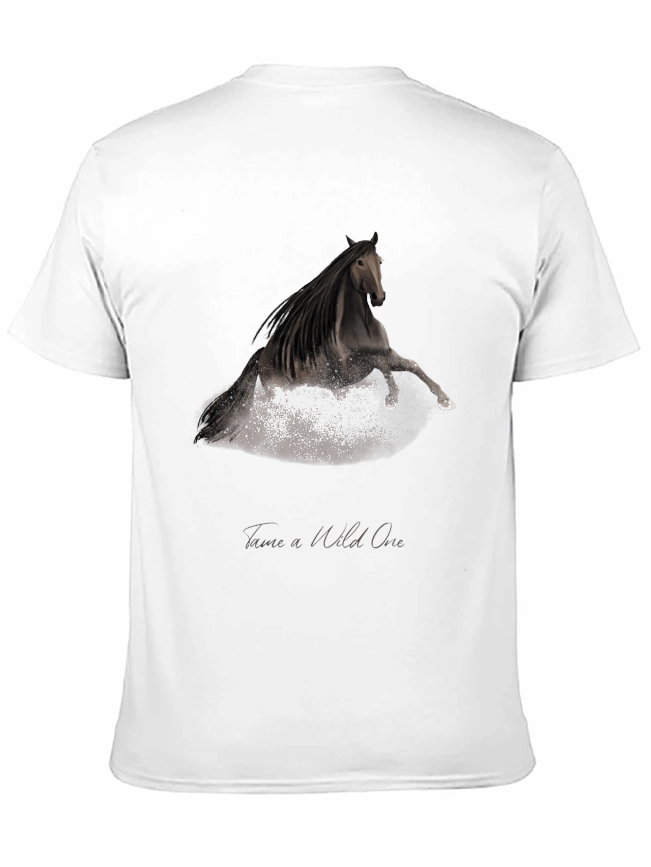 Tame a Wild One Black Horse Graphic Tee