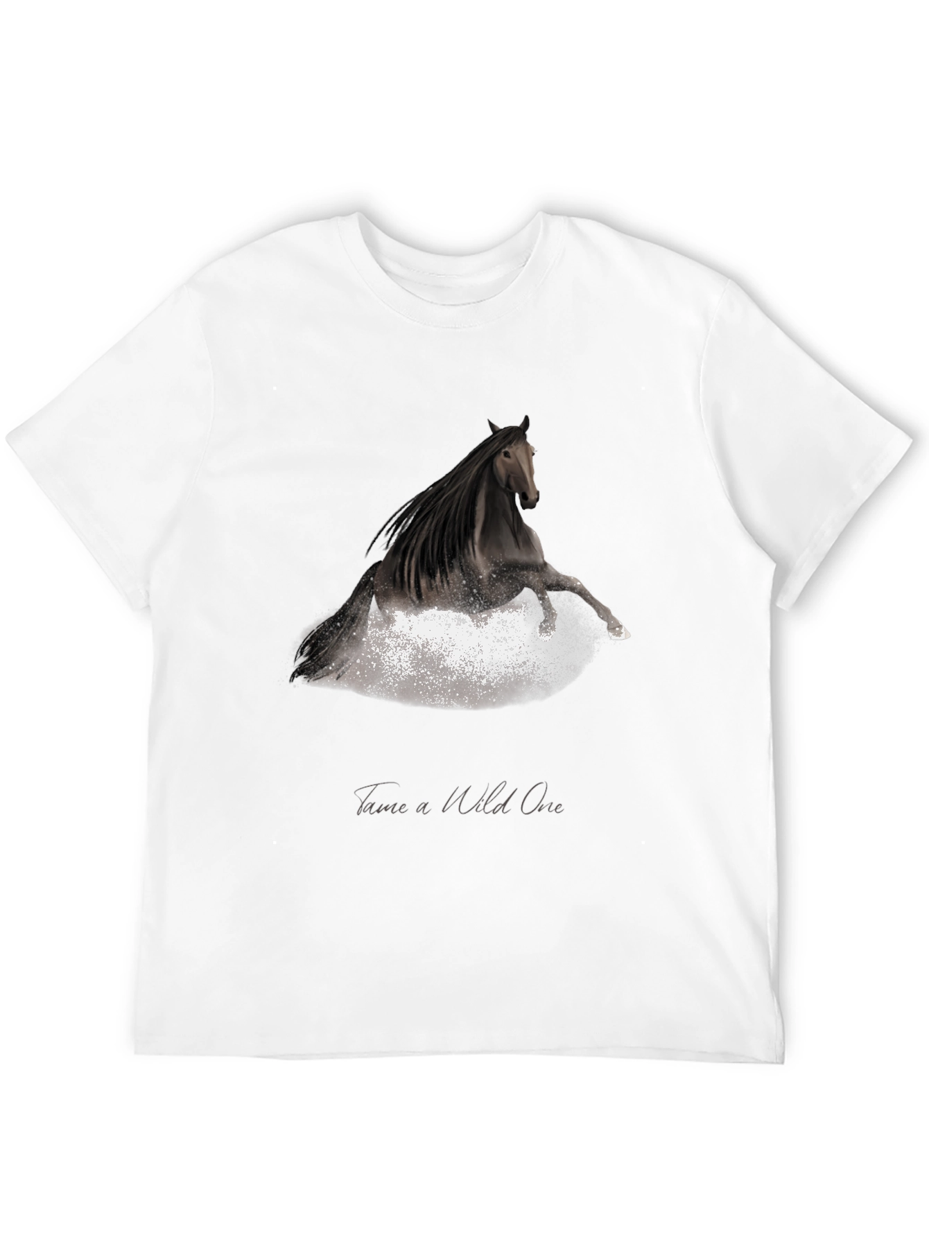 Tame a Wild One Black Horse Graphic Tee