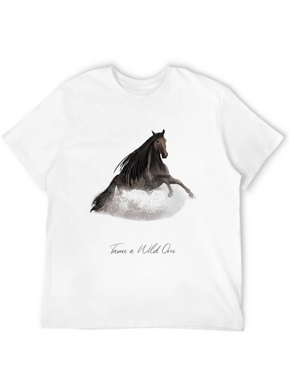 Tame a Wild One Black Horse Graphic Tee