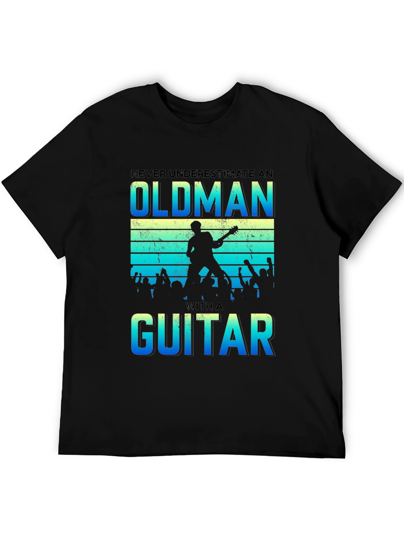 Never Underestimate an Old Man with a Guitar T-Shirt