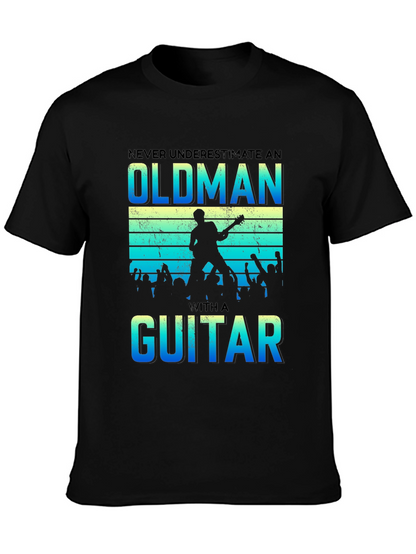 Never Underestimate an Old Man with a Guitar T-Shirt