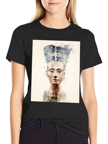 Nefertiti Art T-Shirt - Stylish Pharaoh Queen Tee