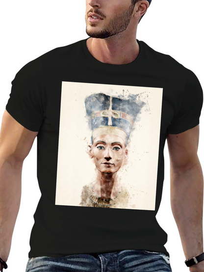 Nefertiti Art T-Shirt - Stylish Pharaoh Queen Tee
