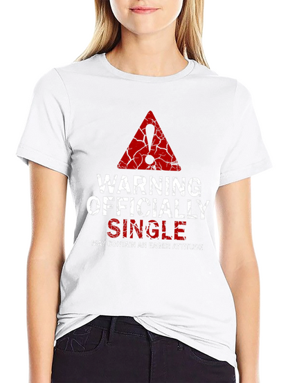 Warning Officially Single Mens T-Shirt