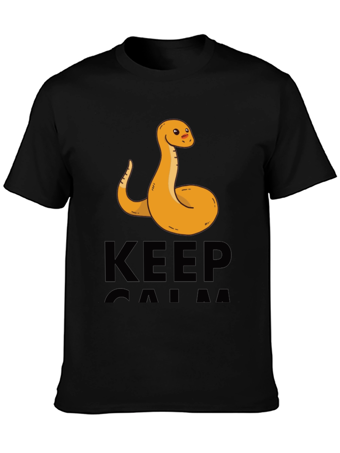Funny Snake Keep Calm Graphic T-Shirt