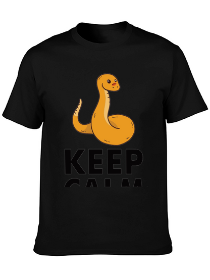 Funny Snake Keep Calm Graphic T-Shirt