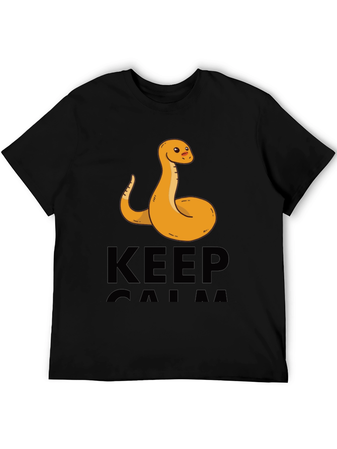 Funny Snake Keep Calm Graphic T-Shirt
