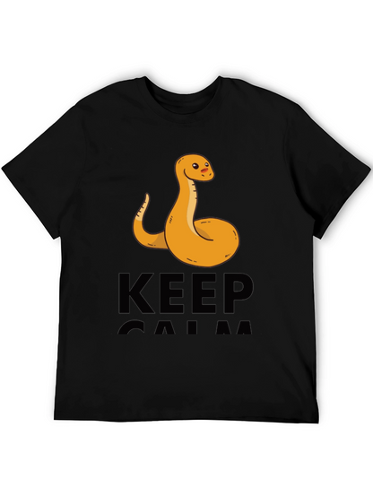 Funny Snake Keep Calm Graphic T-Shirt