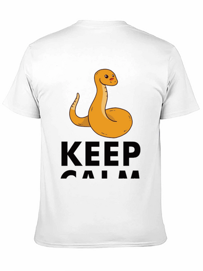 Funny Snake Keep Calm Graphic T-Shirt