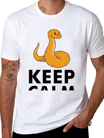 Funny Snake Keep Calm Graphic T-Shirt