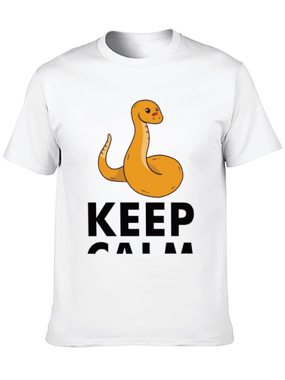 Funny Snake Keep Calm Graphic T-Shirt