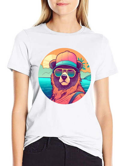 Cool Bear Graphic T-Shirt - Beach Vibes