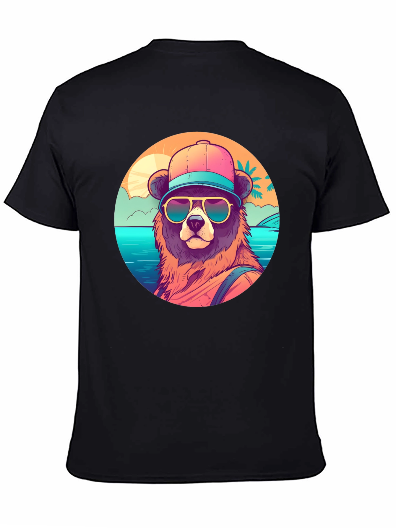 Cool Bear Graphic T-Shirt - Beach Vibes