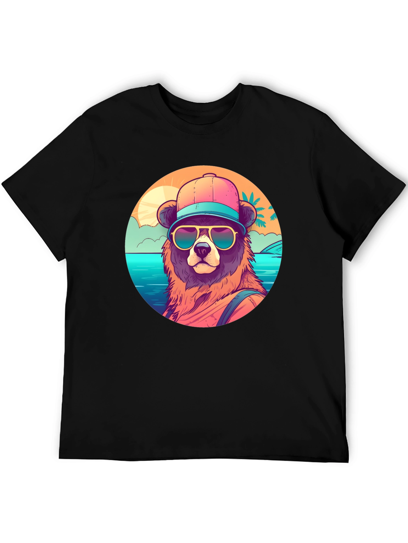 Cool Bear Graphic T-Shirt - Beach Vibes