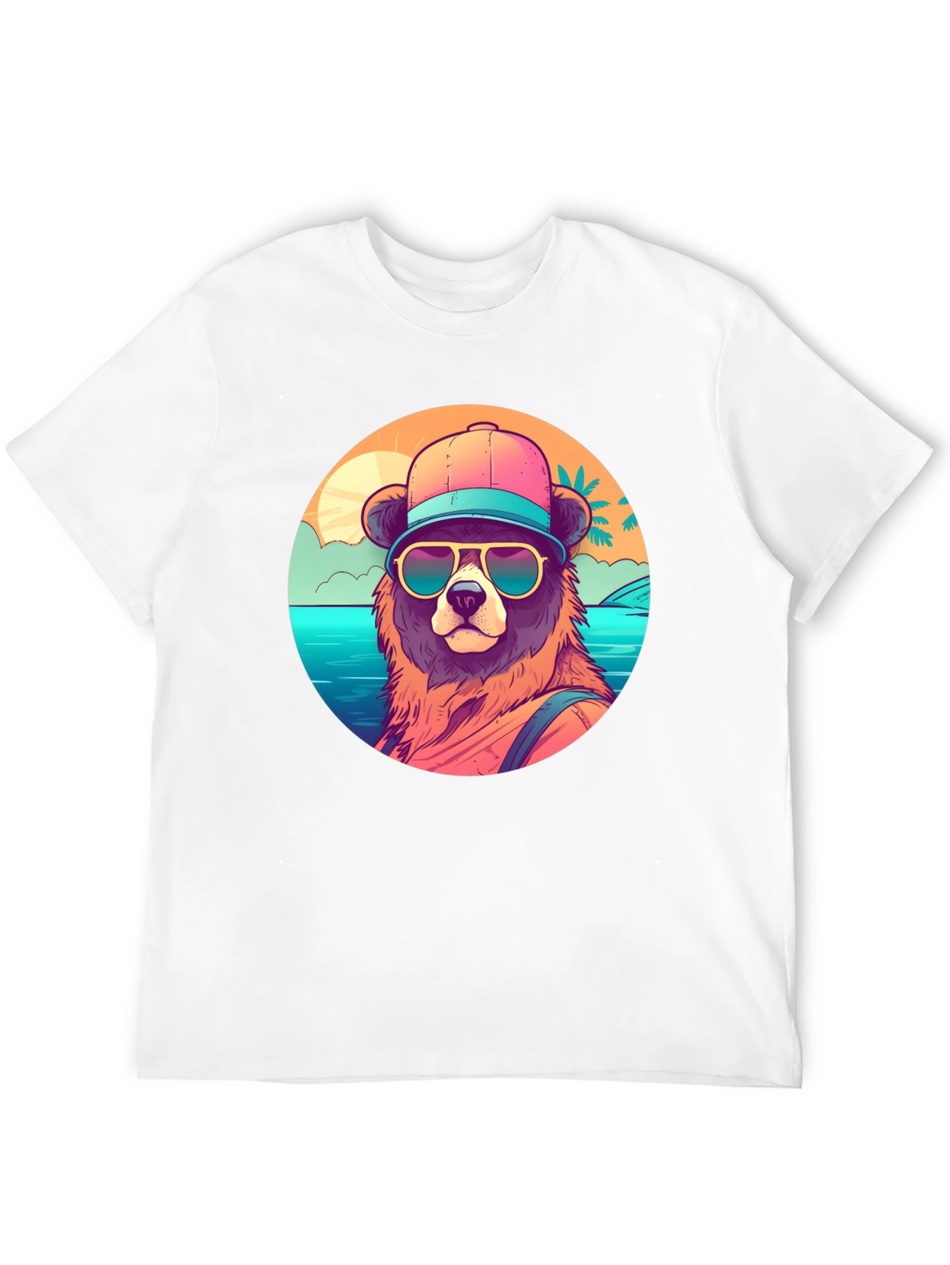 Cool Bear Graphic T-Shirt - Beach Vibes