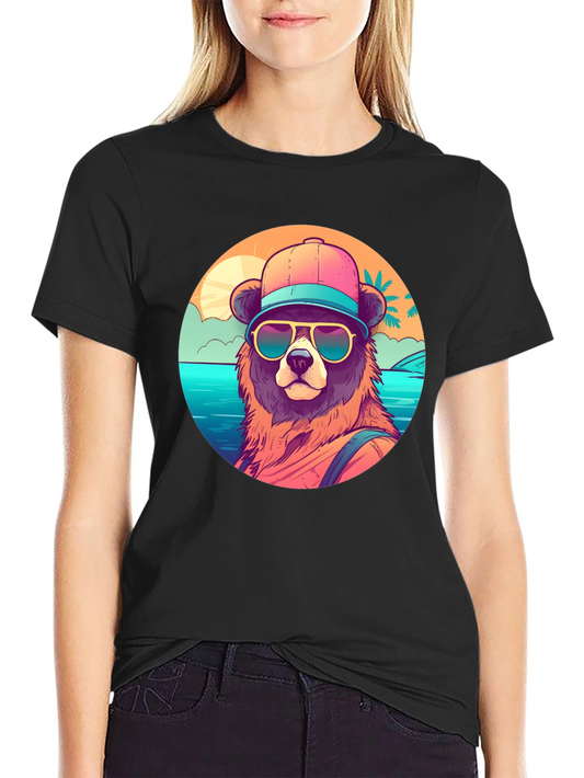 Cool Bear Graphic T-Shirt - Beach Vibes