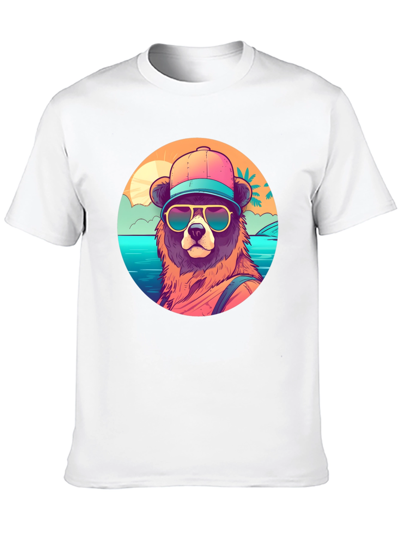 Cool Bear Graphic T-Shirt - Beach Vibes