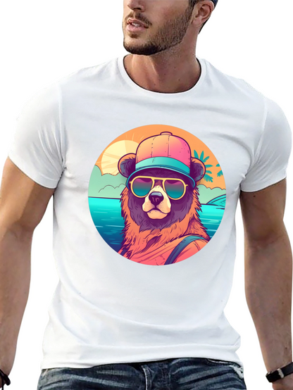 Cool Bear Graphic T-Shirt - Beach Vibes