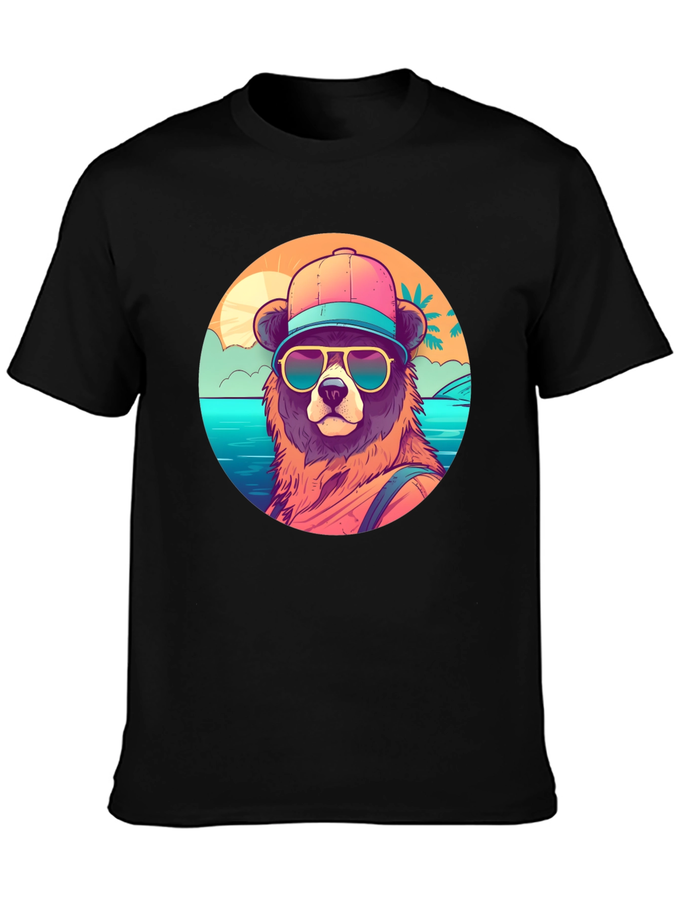 Cool Bear Graphic T-Shirt - Beach Vibes