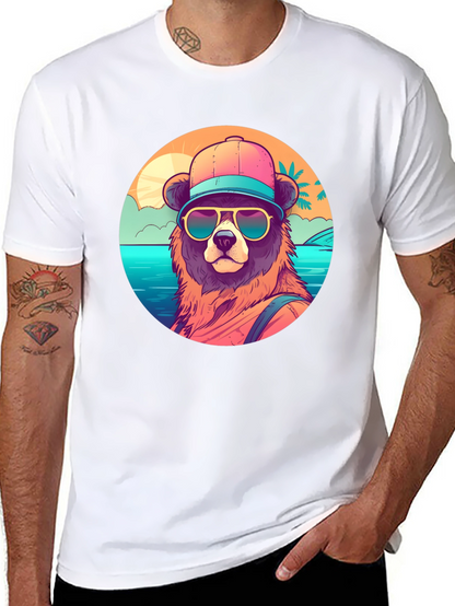 Cool Bear Graphic T-Shirt - Beach Vibes