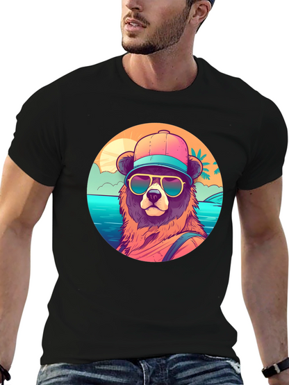 Cool Bear Graphic T-Shirt - Beach Vibes