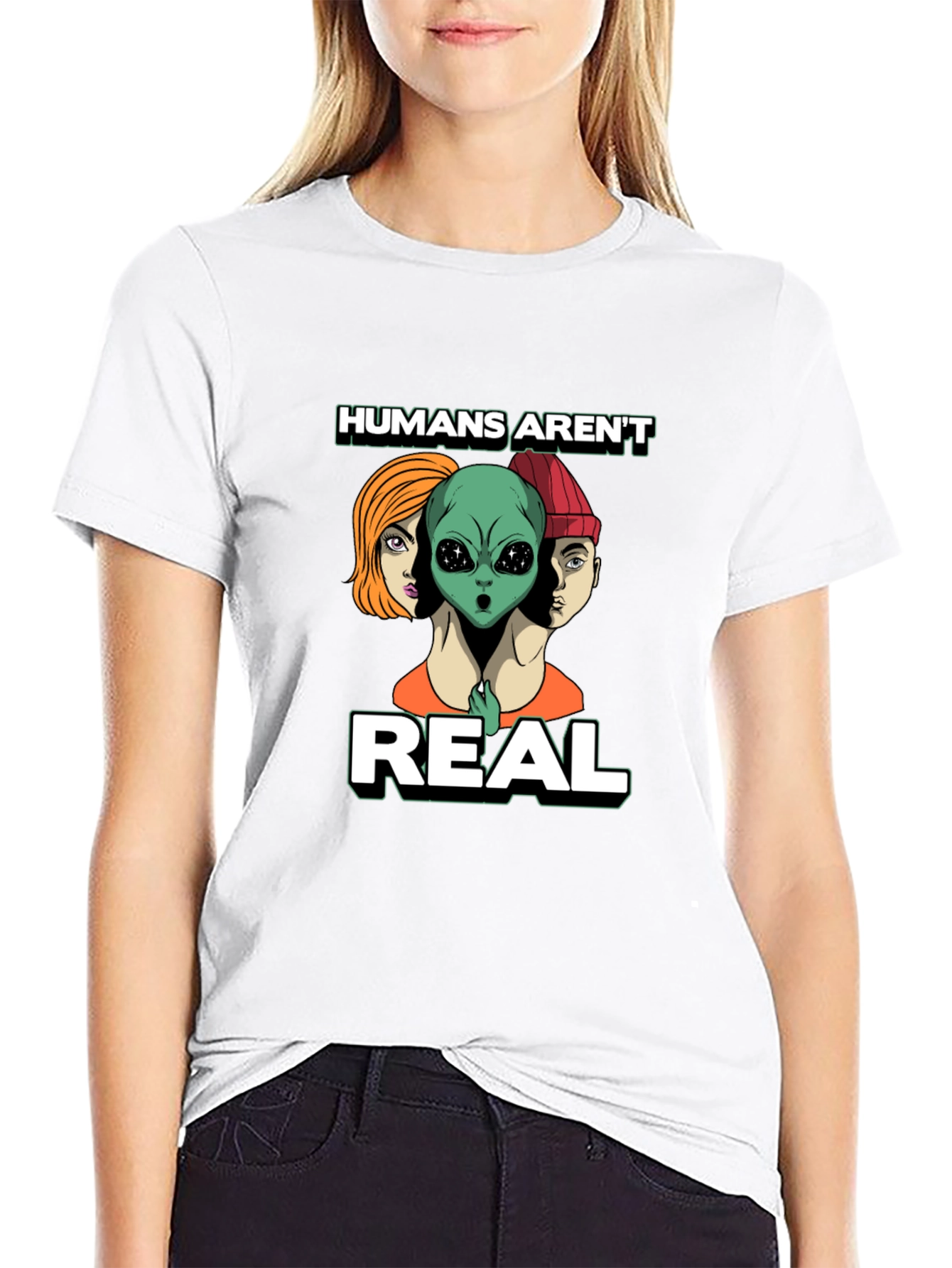 Humans Arent Real Graphic Tee