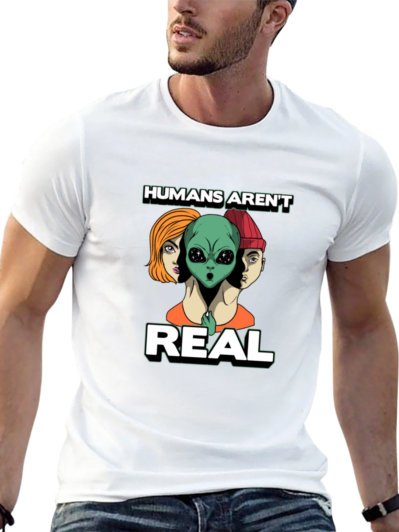 Humans Arent Real Graphic Tee