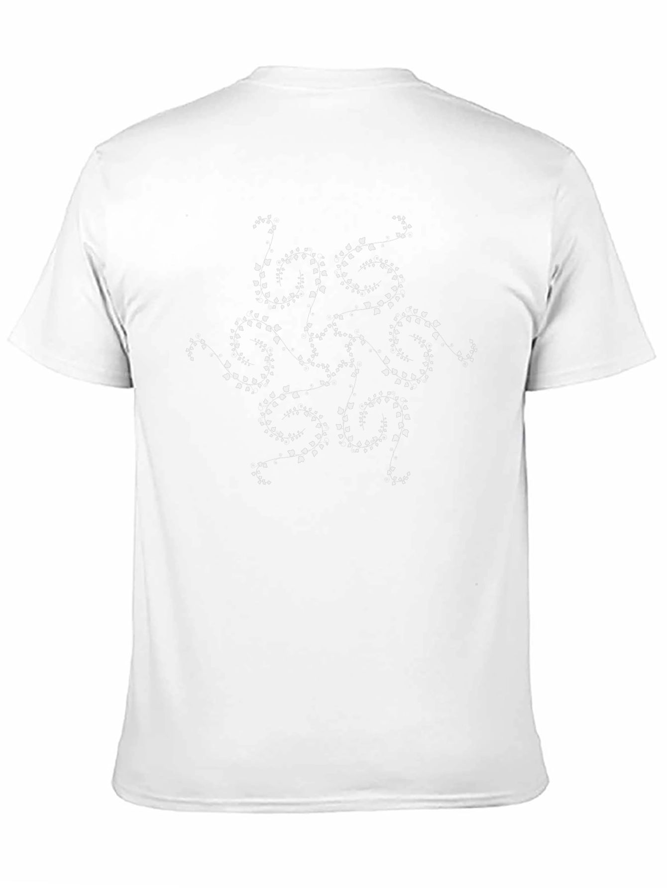 Geometric Fractal Design Black T-Shirt