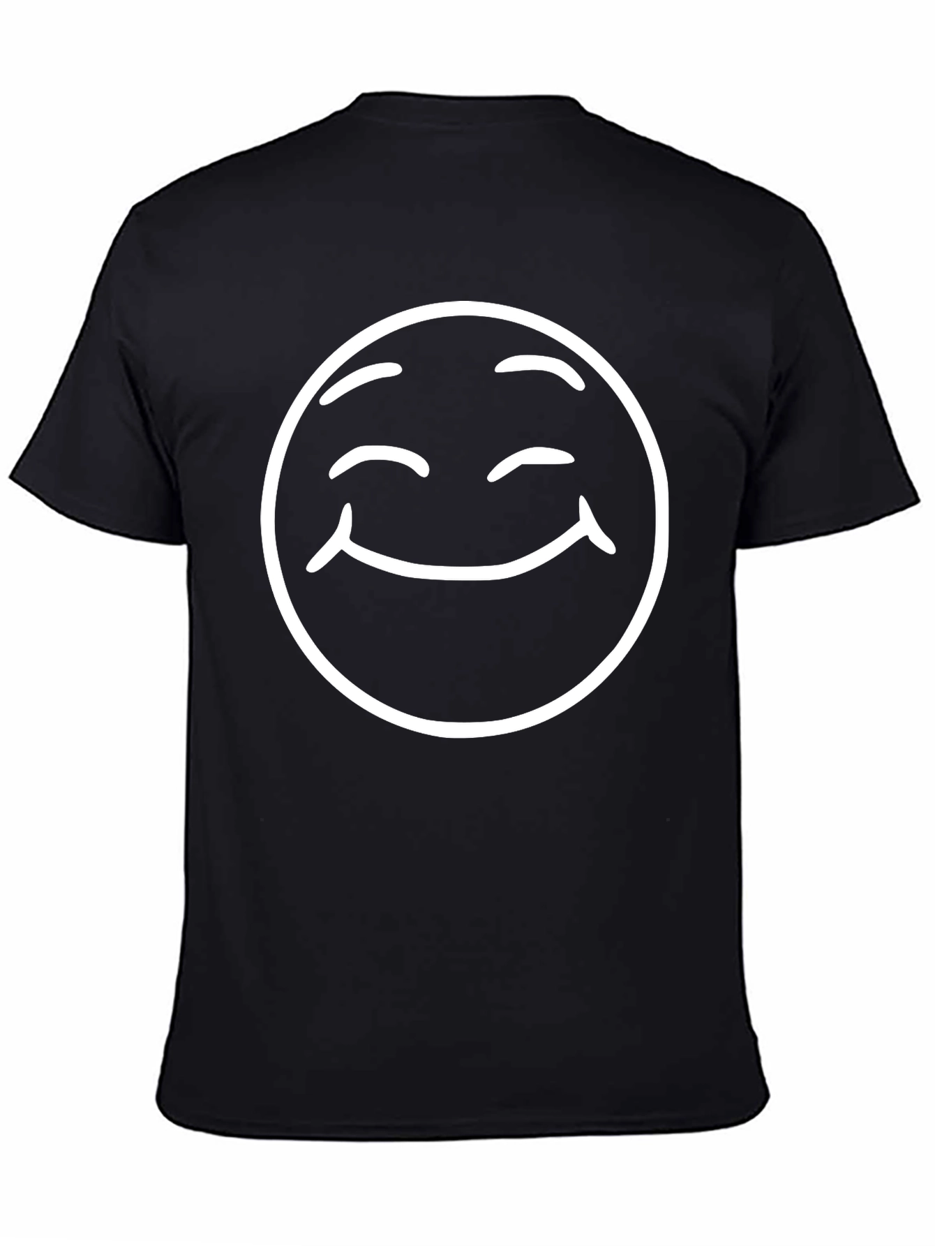 Smiling Face Graphic Tee - Classic Comfort