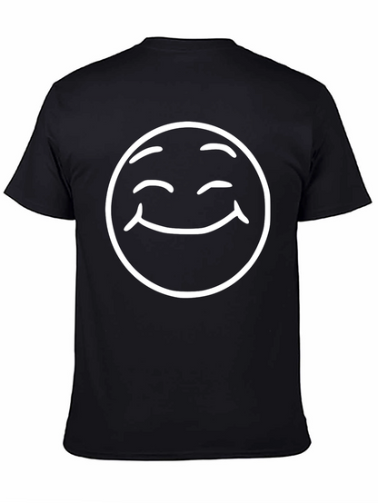 Smiling Face Graphic Tee - Classic Comfort