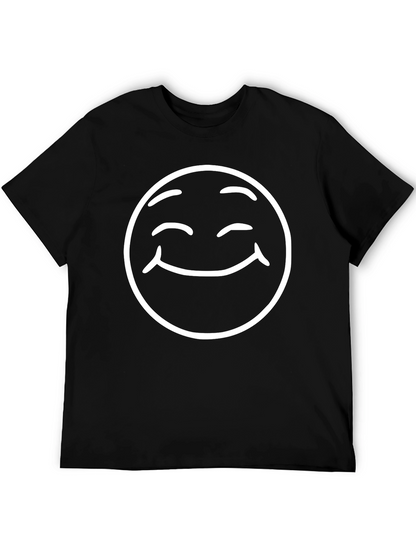 Smiling Face Graphic Tee - Classic Comfort