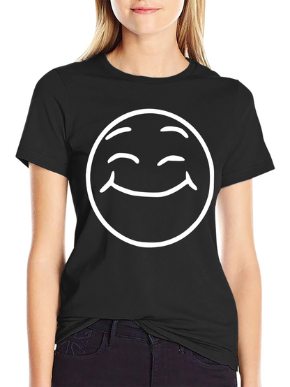 Smiling Face Graphic Tee - Classic Comfort