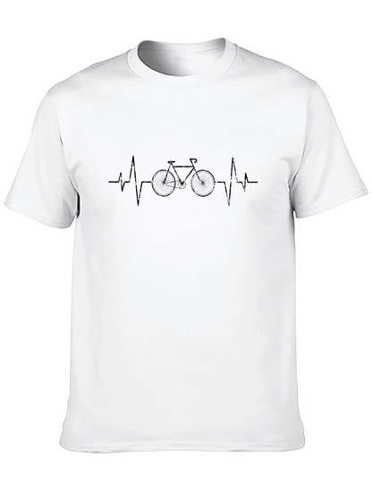 Cycling Heartbeat T-Shirt - Black