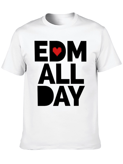 EDM Heart All Day Black T-Shirt