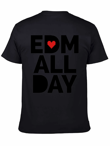EDM Heart All Day Black T-Shirt