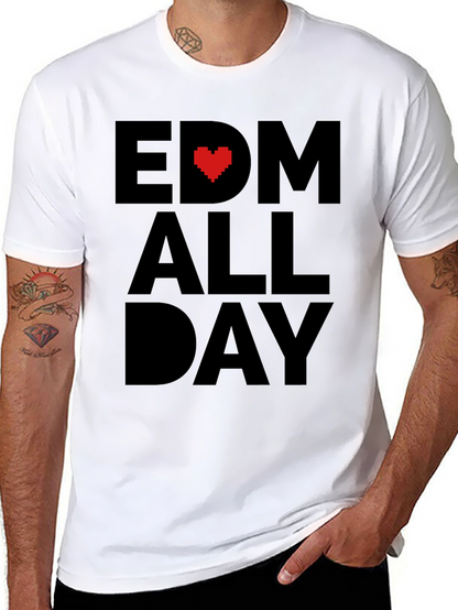EDM Heart All Day Black T-Shirt