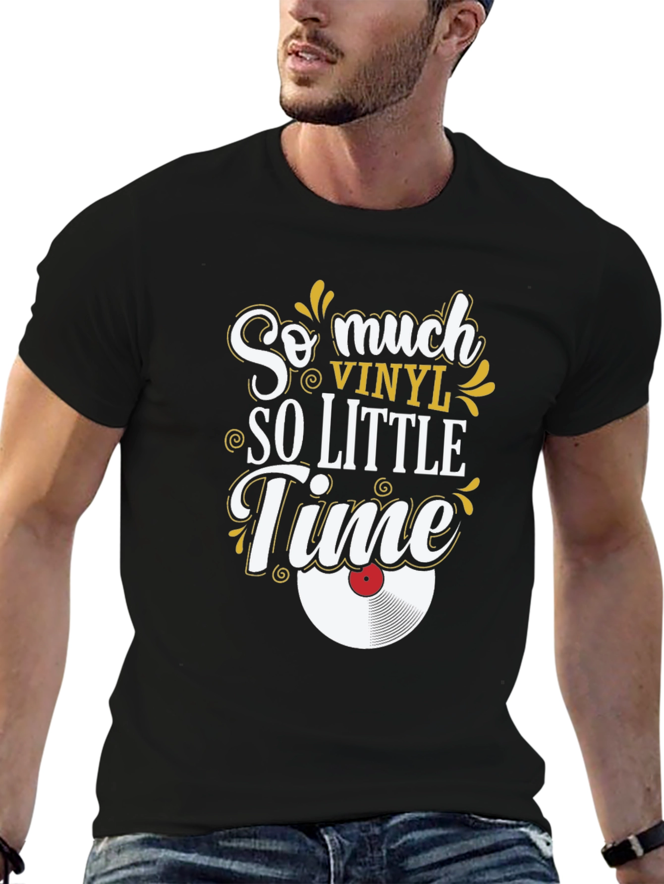 So Much Vinyl So Little Time Black T-Shirt