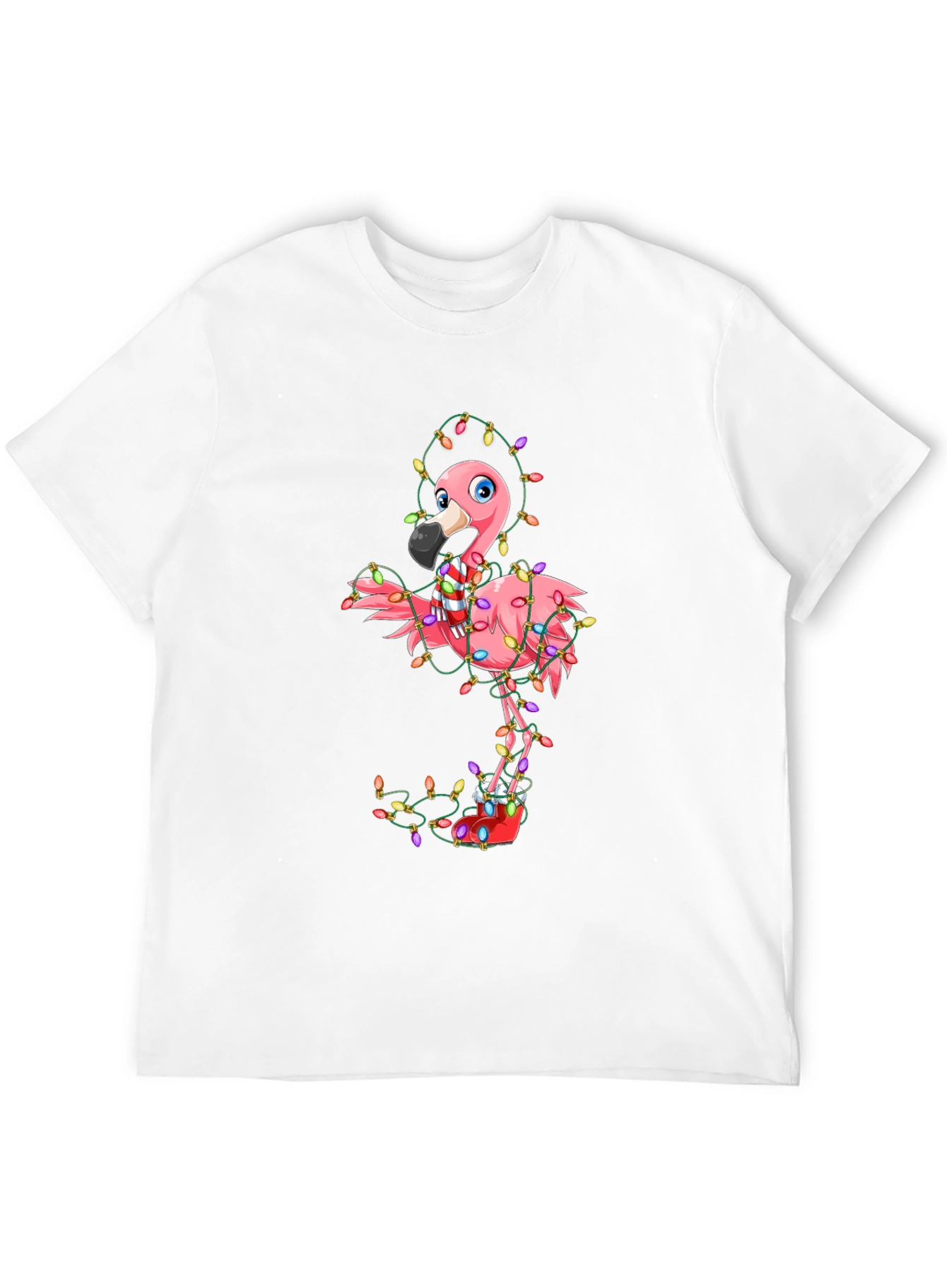 Festive Flamingo Christmas T-Shirt - Holiday Cheer!