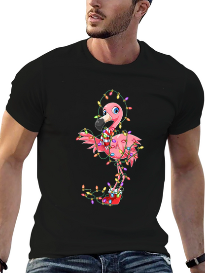 Festive Flamingo Christmas T-Shirt - Holiday Cheer!