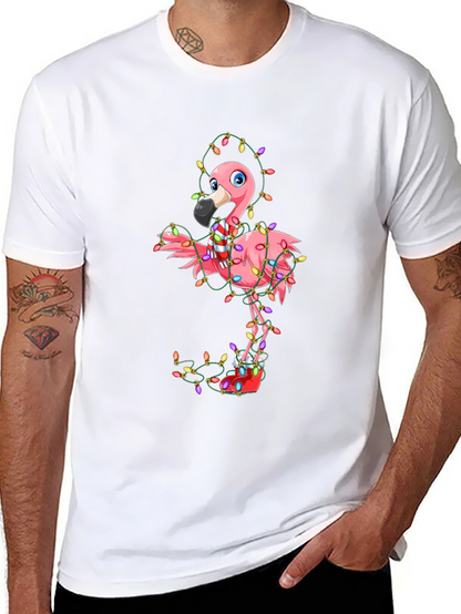 Festive Flamingo Christmas T-Shirt - Holiday Cheer!